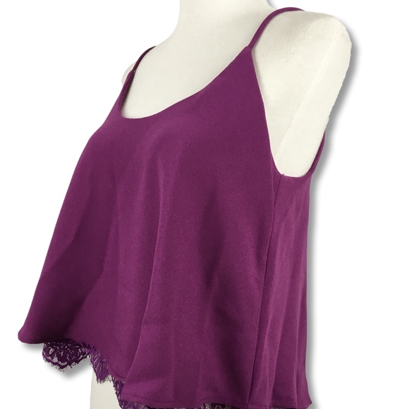 Harlowe & Graham Double Layer Lace Cami - Picture 4 of 8